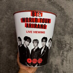 BTS World Tour Arirang Live Viewing 130oz Popcorn Tin Collectible Metal Bucket